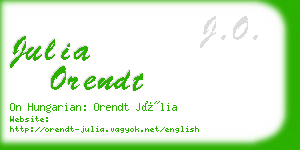 julia orendt business card